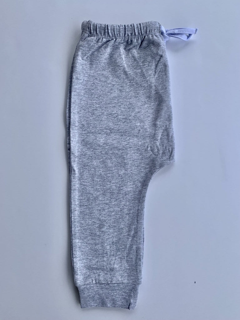 Organic Toddler Joggers / Harem Pants in Heather Grey