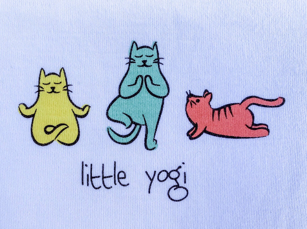 Organic Baby Onesie Kitten Yoga | onesie | www.newwavesupplyco.com