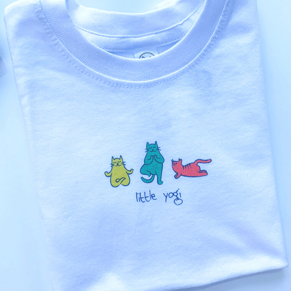 Toddler "Little Yogi" Cat T-Shirt | shirt | www.newwavesupplyco.com